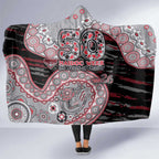 Essendon Bombers NAIDOC Week 2026 Hooded Blanket Australian Aboriginal Dot Art Dreamtime Pattern Style
