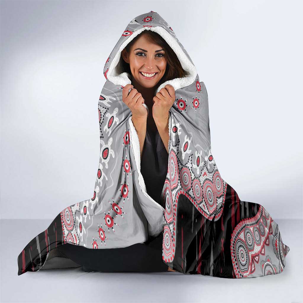 Essendon Bombers NAIDOC Week 2026 Hooded Blanket Australian Aboriginal Dot Art Dreamtime Pattern Style