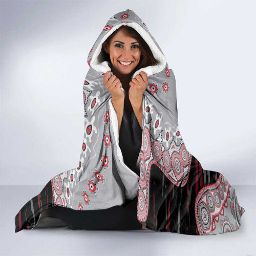 Essendon Bombers NAIDOC Week 2026 Hooded Blanket Australian Aboriginal Dot Art Dreamtime Pattern Style