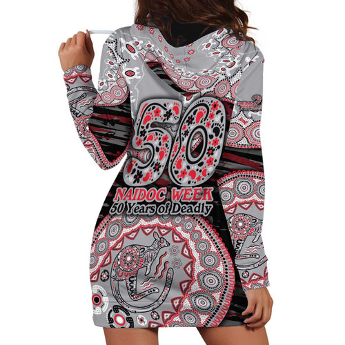 Essendon Bombers NAIDOC Week 2026 Hoodie Dress Australian Aboriginal Dot Art Dreamtime Pattern Style