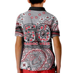 Essendon Bombers NAIDOC Week 2026 Kid Polo Shirt Australian Aboriginal Dot Art Dreamtime Pattern Style