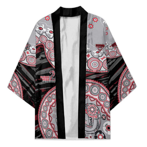 Essendon Bombers NAIDOC Week 2026 Kimono Australian Aboriginal Dot Art Dreamtime Pattern Style
