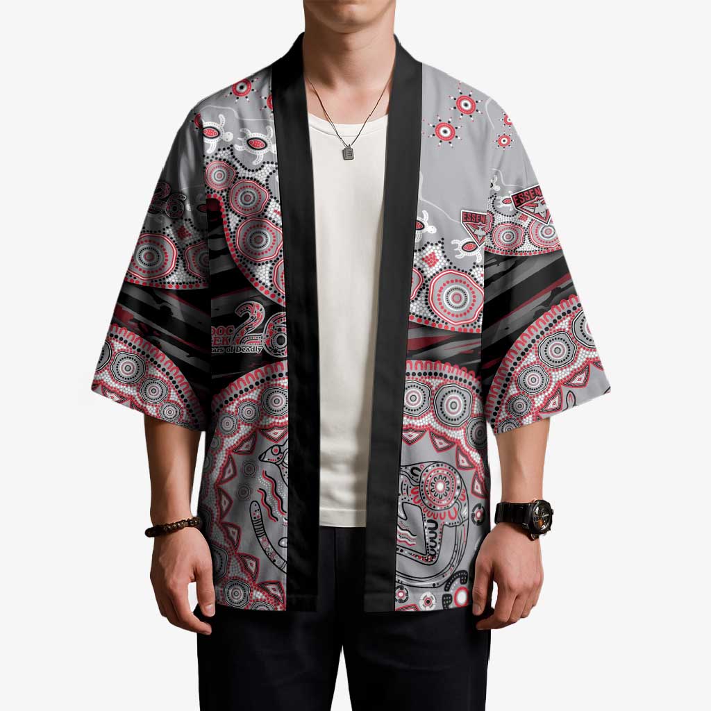 Essendon Bombers NAIDOC Week 2026 Kimono Australian Aboriginal Dot Art Dreamtime Pattern Style