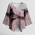 Essendon Bombers NAIDOC Week 2026 Kimono Sleeve Blouse Australian Aboriginal Dot Art Dreamtime Pattern Style