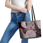 Essendon Bombers NAIDOC Week 2026 Leather Tote Bag Australian Aboriginal Dot Art Dreamtime Pattern Style