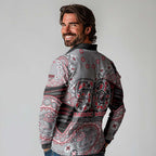 Essendon Bombers NAIDOC Week 2026 Long Sleeve Polo Shirt Australian Aboriginal Dot Art Dreamtime Pattern Style