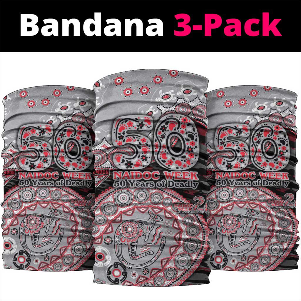 Essendon Bombers NAIDOC Week 2026 Neck Gaiter Australian Aboriginal Dot Art Dreamtime Pattern Style