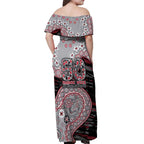 Essendon Bombers NAIDOC Week 2026 Off Shoulder Maxi Dress Australian Aboriginal Dot Art Dreamtime Pattern Style