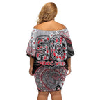 Essendon Bombers NAIDOC Week 2026 Off Shoulder Short Dress Australian Aboriginal Dot Art Dreamtime Pattern Style
