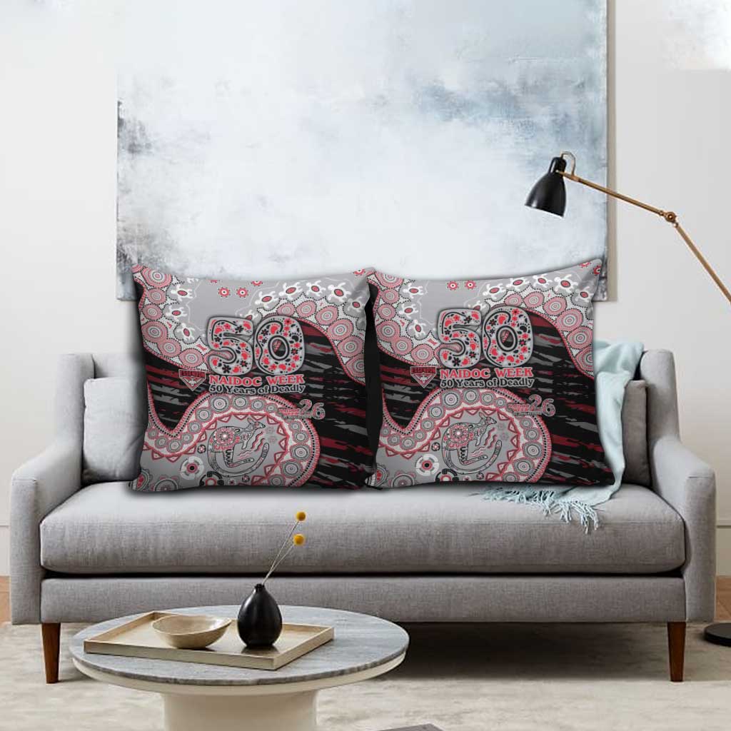 Essendon Bombers NAIDOC Week 2026 Pillow Cover Australian Aboriginal Dot Art Dreamtime Pattern Style