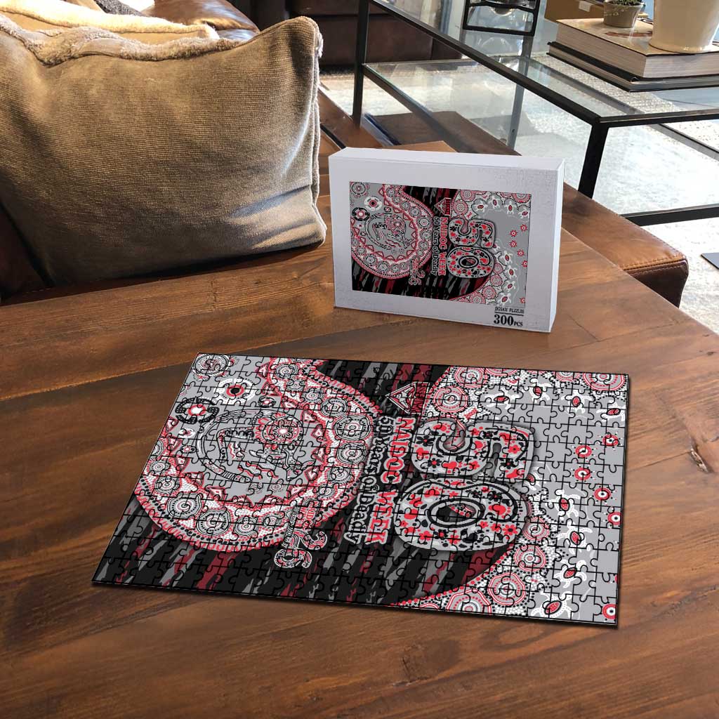 Essendon Bombers NAIDOC Week 2026 Puzzle Australian Aboriginal Dot Art Dreamtime Pattern Style