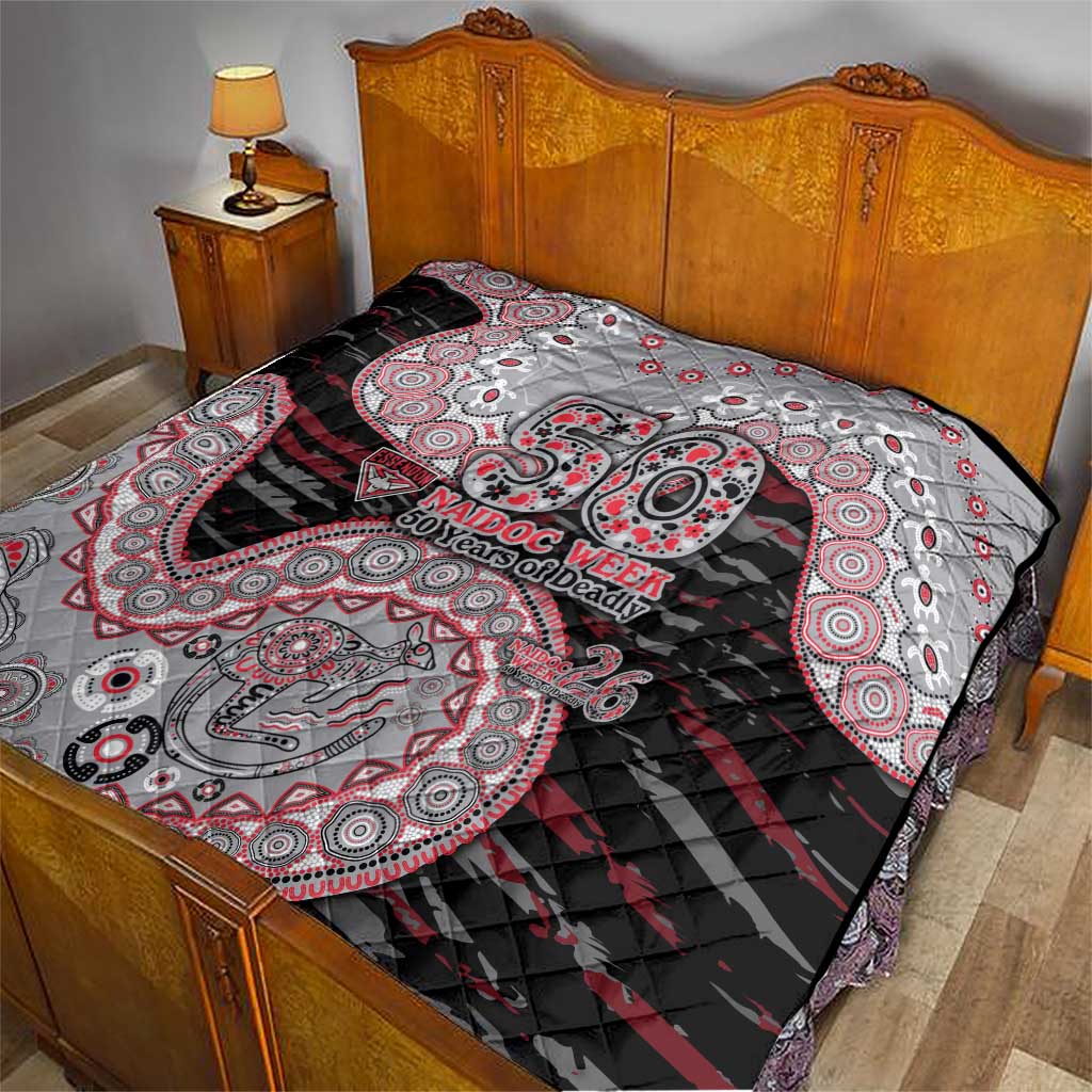 Essendon Bombers NAIDOC Week 2026 Quilt Australian Aboriginal Dot Art Dreamtime Pattern Style