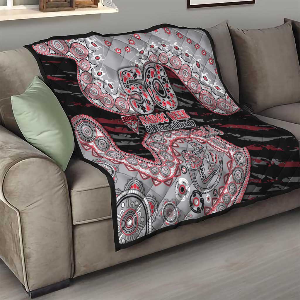 Essendon Bombers NAIDOC Week 2026 Quilt Australian Aboriginal Dot Art Dreamtime Pattern Style