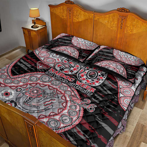 Essendon Bombers NAIDOC Week 2026 Quilt Bed Set Australian Aboriginal Dot Art Dreamtime Pattern Style