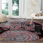 Essendon Bombers NAIDOC Week 2026 Round Carpet Australian Aboriginal Dot Art Dreamtime Pattern Style