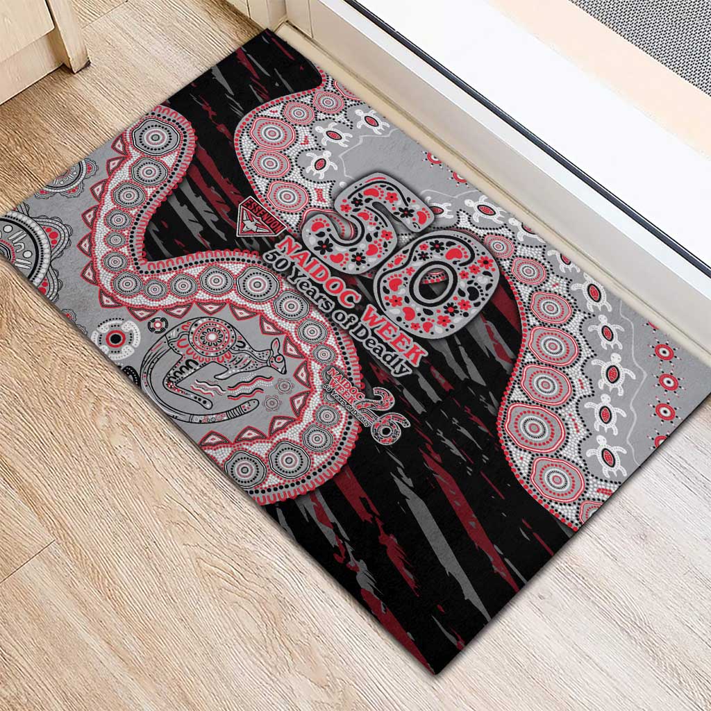 Essendon Bombers NAIDOC Week 2026 Rubber Doormat Australian Aboriginal Dot Art Dreamtime Pattern Style