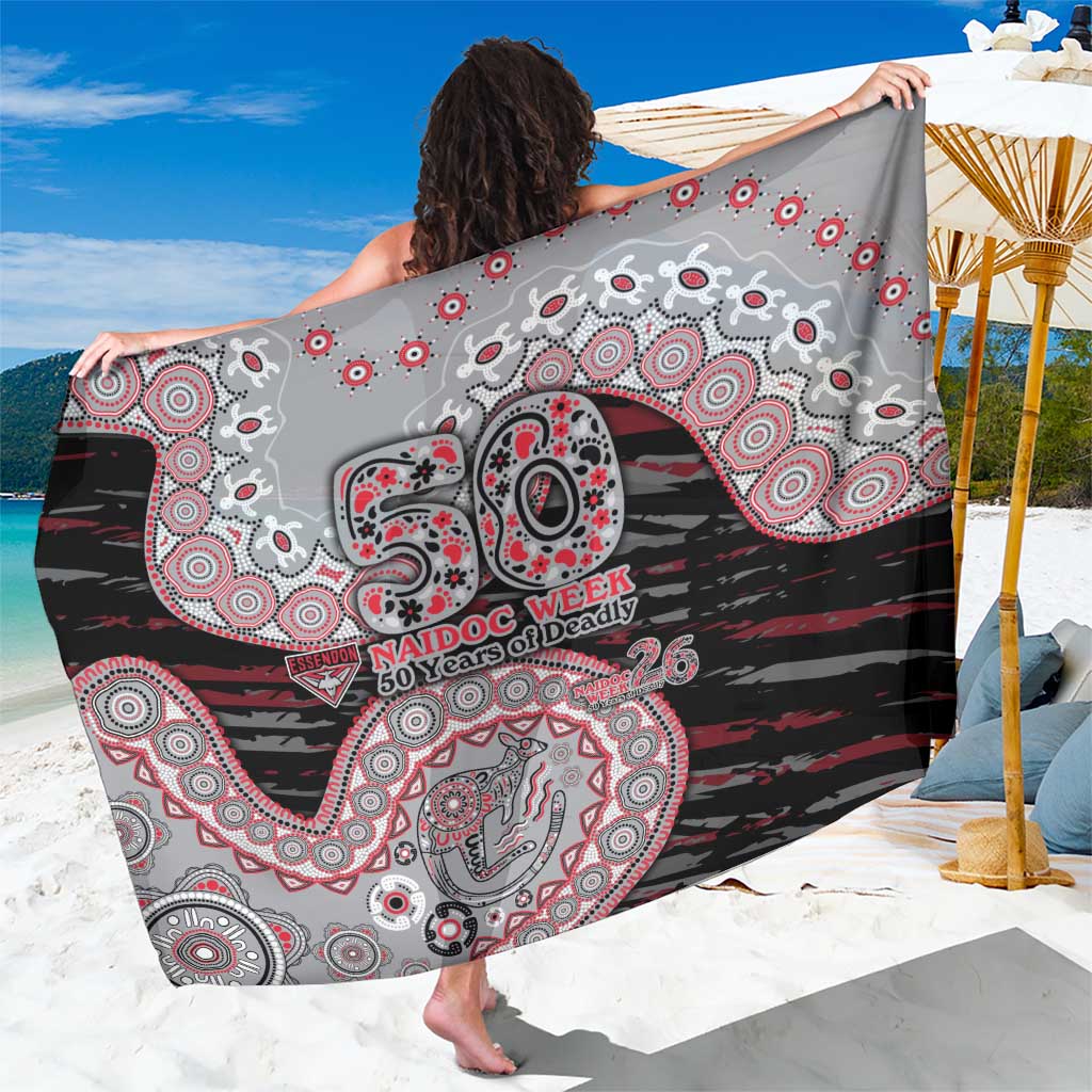 Essendon Bombers NAIDOC Week 2026 Sarong Australian Aboriginal Dot Art Dreamtime Pattern Style