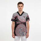 Essendon Bombers NAIDOC Week 2026 Scrub Top Australian Aboriginal Dot Art Dreamtime Pattern Style