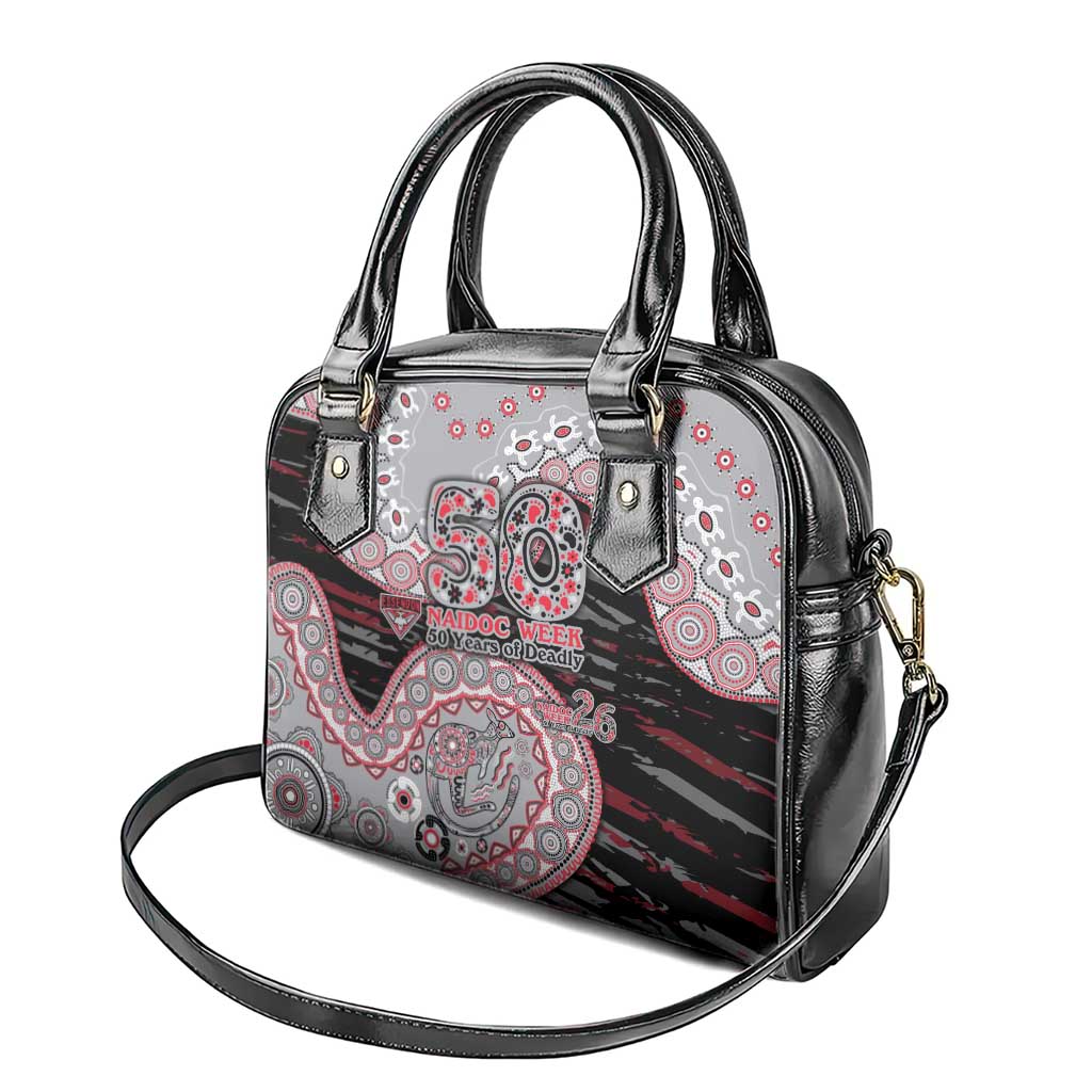 Essendon Bombers NAIDOC Week 2026 Shoulder Handbag Australian Aboriginal Dot Art Dreamtime Pattern Style