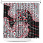 Essendon Bombers NAIDOC Week 2026 Shower Curtain Australian Aboriginal Dot Art Dreamtime Pattern Style