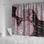 Essendon Bombers NAIDOC Week 2026 Shower Curtain Australian Aboriginal Dot Art Dreamtime Pattern Style