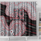 Essendon Bombers NAIDOC Week 2026 Shower Curtain Australian Aboriginal Dot Art Dreamtime Pattern Style