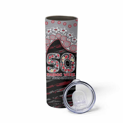Essendon Bombers NAIDOC Week 2026 Skinny Tumbler Australian Aboriginal Dot Art Dreamtime Pattern Style