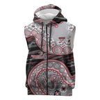 Essendon Bombers NAIDOC Week 2026 Sleeveless Zip Hoodie Australian Aboriginal Dot Art Dreamtime Pattern Style