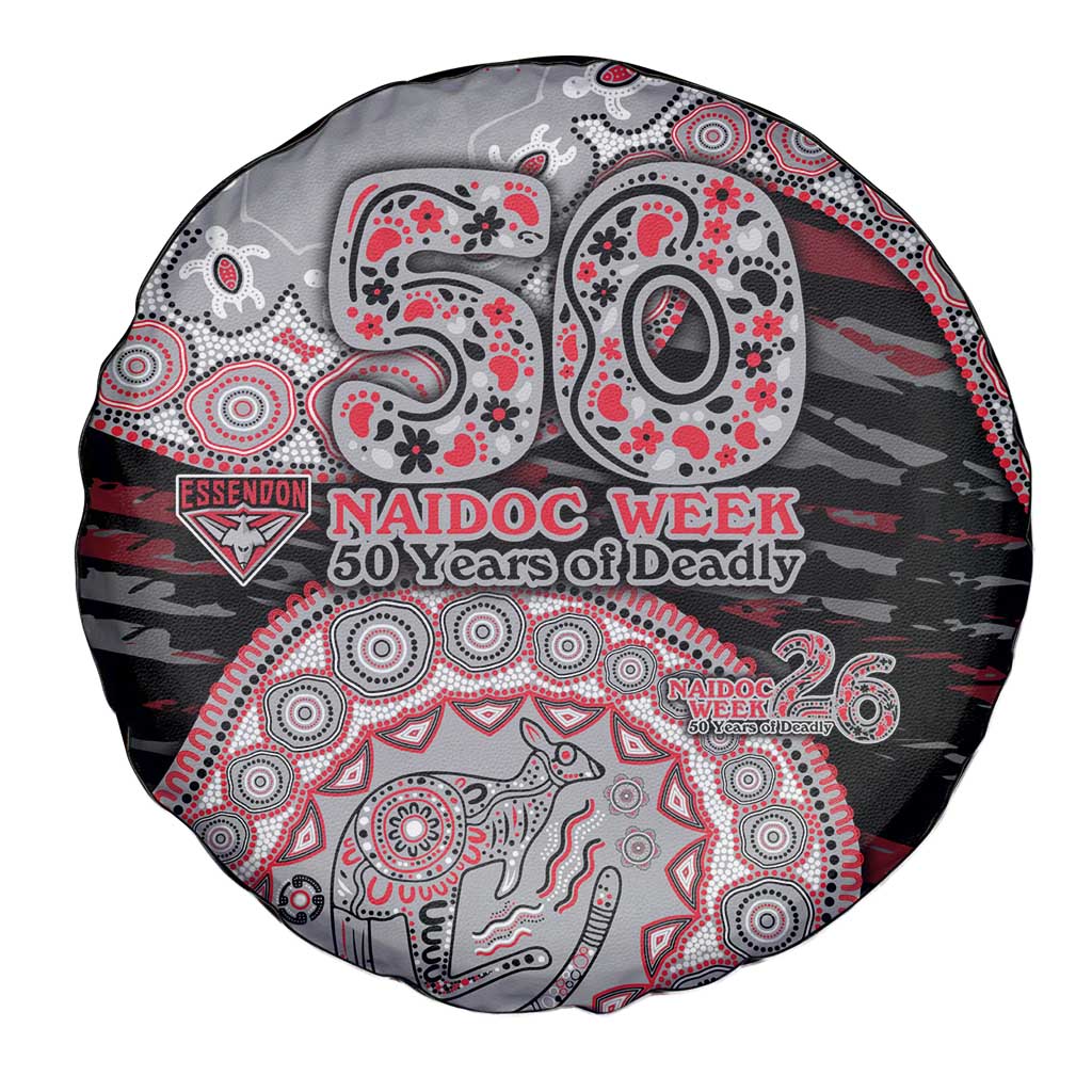 Essendon Bombers NAIDOC Week 2026 Spare Tire Cover Australian Aboriginal Dot Art Dreamtime Pattern Style