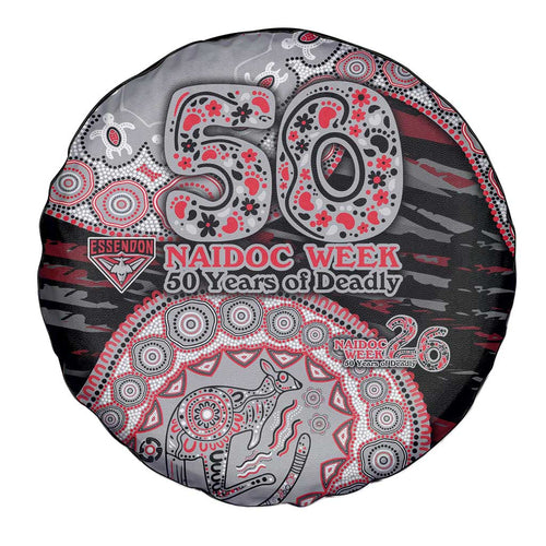 Essendon Bombers NAIDOC Week 2026 Spare Tire Cover Australian Aboriginal Dot Art Dreamtime Pattern Style