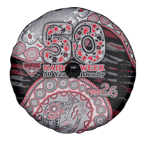 Essendon Bombers NAIDOC Week 2026 Spare Tire Cover Australian Aboriginal Dot Art Dreamtime Pattern Style