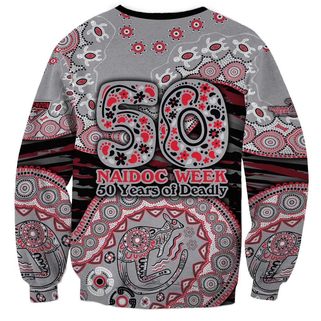 Essendon Bombers NAIDOC Week 2026 Sweatshirt Australian Aboriginal Dot Art Dreamtime Pattern Style