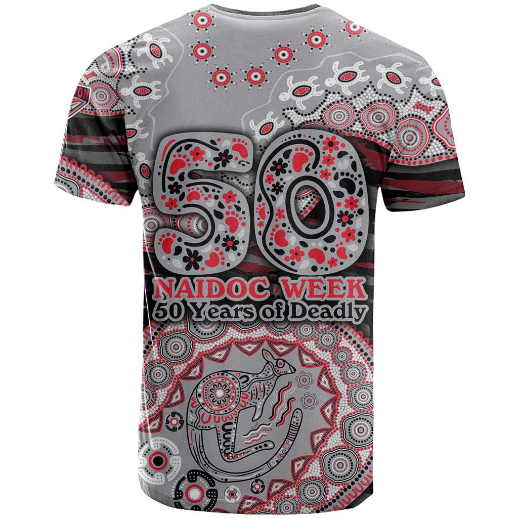 Essendon Bombers NAIDOC Week 2026 T Shirt Australian Aboriginal Dot Art Dreamtime Pattern Style