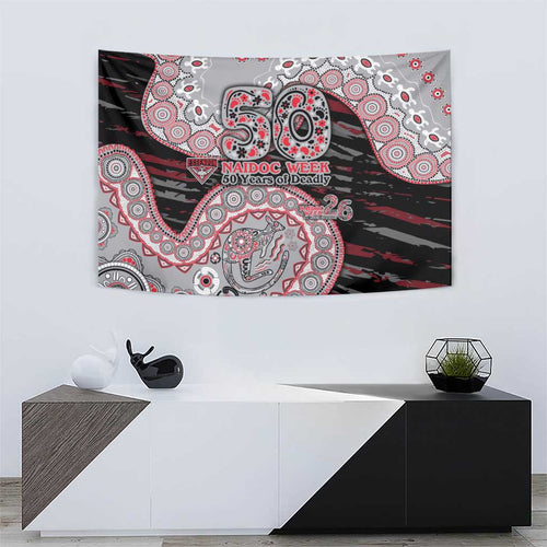 Essendon Bombers NAIDOC Week 2026 Tapestry Australian Aboriginal Dot Art Dreamtime Pattern Style