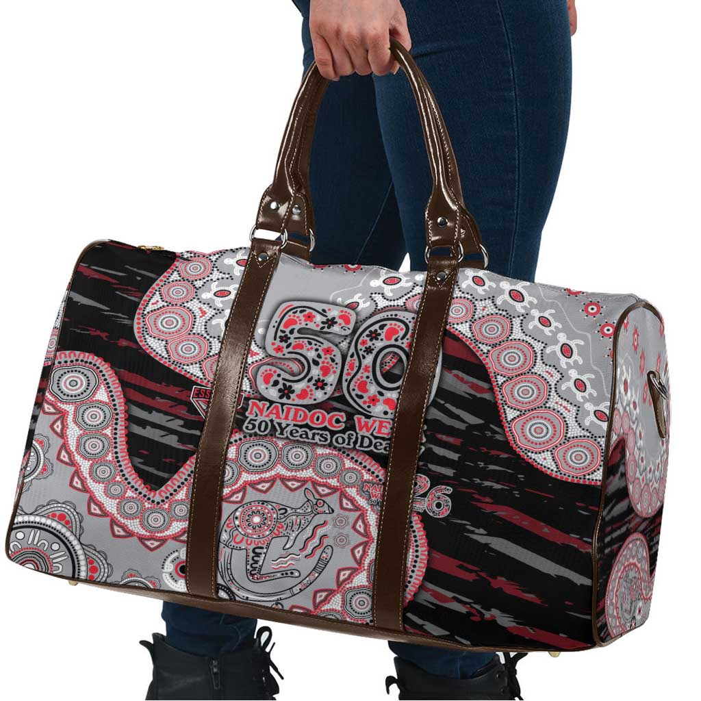 Essendon Bombers NAIDOC Week 2026 Travel Bag Australian Aboriginal Dot Art Dreamtime Pattern Style