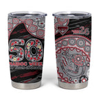 Essendon Bombers NAIDOC Week 2026 Tumbler Cup Australian Aboriginal Dot Art Dreamtime Pattern Style