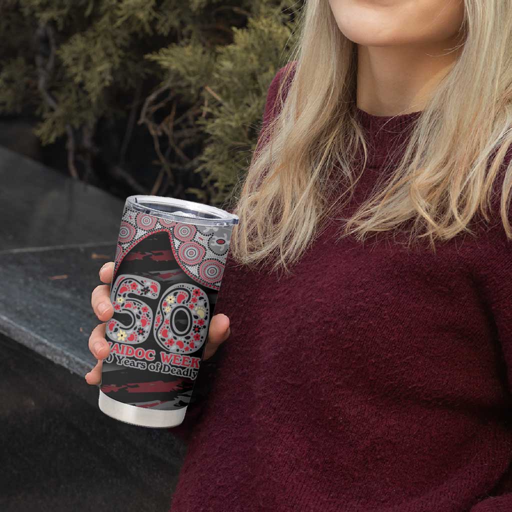 Essendon Bombers NAIDOC Week 2026 Tumbler Cup Australian Aboriginal Dot Art Dreamtime Pattern Style