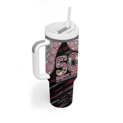 Essendon Bombers NAIDOC Week 2026 Tumbler With Handle Australian Aboriginal Dot Art Dreamtime Pattern Style