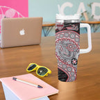 Essendon Bombers NAIDOC Week 2026 Tumbler With Handle Australian Aboriginal Dot Art Dreamtime Pattern Style