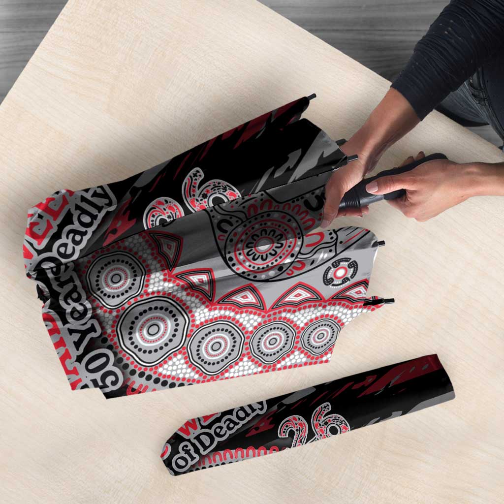 Essendon Bombers NAIDOC Week 2026 Umbrella Australian Aboriginal Dot Art Dreamtime Pattern Style