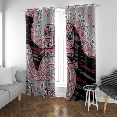 Essendon Bombers NAIDOC Week 2026 Window Curtain Australian Aboriginal Dot Art Dreamtime Pattern Style