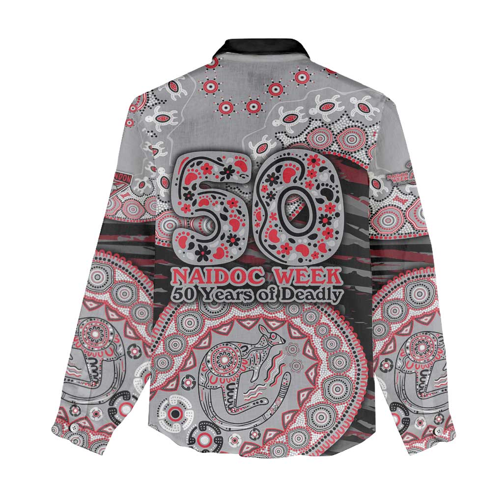 Essendon Bombers NAIDOC Week 2026 Women Casual Shirt Australian Aboriginal Dot Art Dreamtime Pattern Style