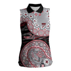 Essendon Bombers NAIDOC Week 2026 Women Sleeveless Polo Shirt Australian Aboriginal Dot Art Dreamtime Pattern Style