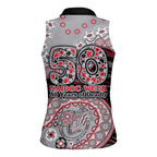Essendon Bombers NAIDOC Week 2026 Women Sleeveless Polo Shirt Australian Aboriginal Dot Art Dreamtime Pattern Style