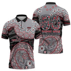 Essendon Bombers NAIDOC Week 2026 Zipper Polo Shirt Australian Aboriginal Dot Art Dreamtime Pattern Style