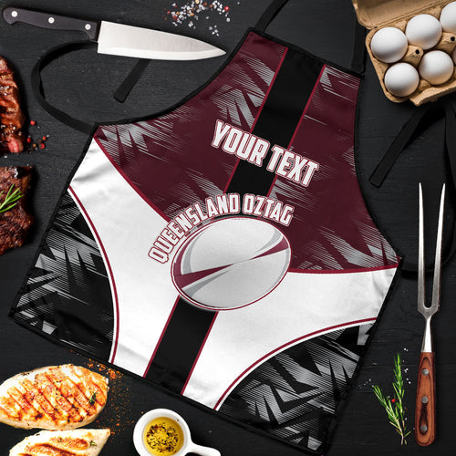 Personalized Queensland Oztag Apron Abstract Geometric Pattern Sports