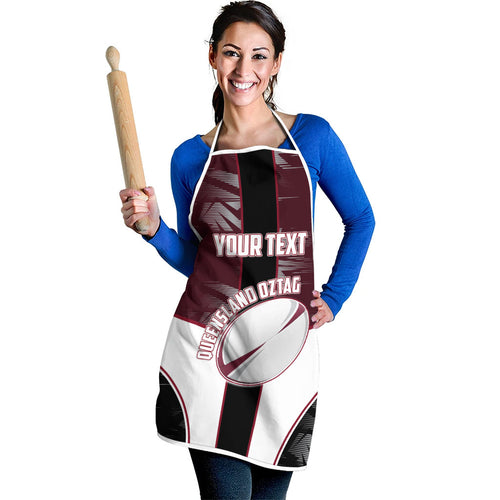 Personalized Queensland Oztag Apron Abstract Geometric Pattern Sports