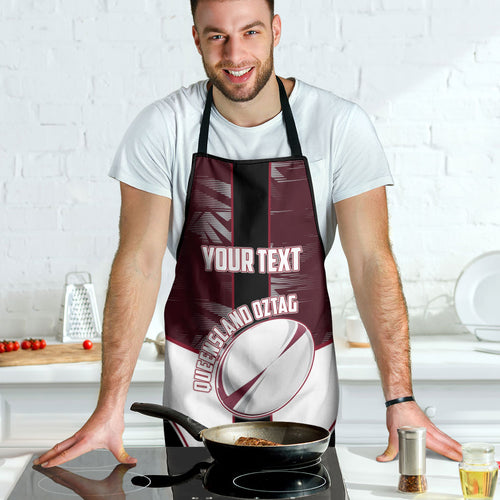 Personalized Queensland Oztag Apron Abstract Geometric Pattern Sports