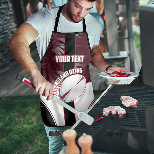 Personalized Queensland Oztag Apron Abstract Geometric Pattern Sports