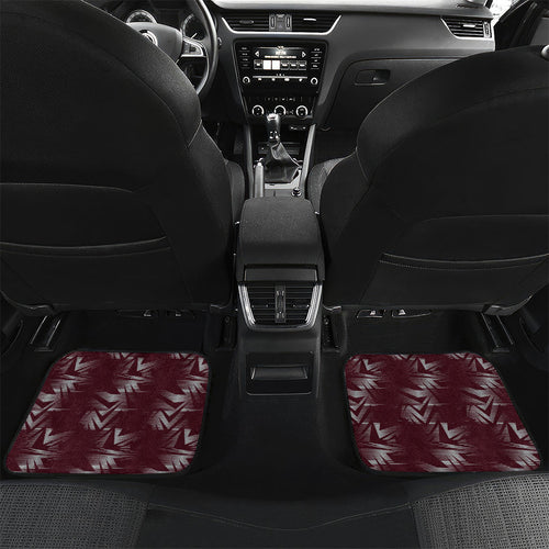 Personalized Queensland Oztag Car Mats Abstract Geometric Pattern Sports